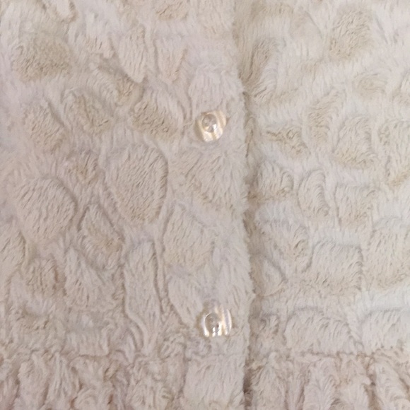 CALVIN KLEIN Fluffy Soft Coat cream Lined Sz 6 - Picture 7 of 13